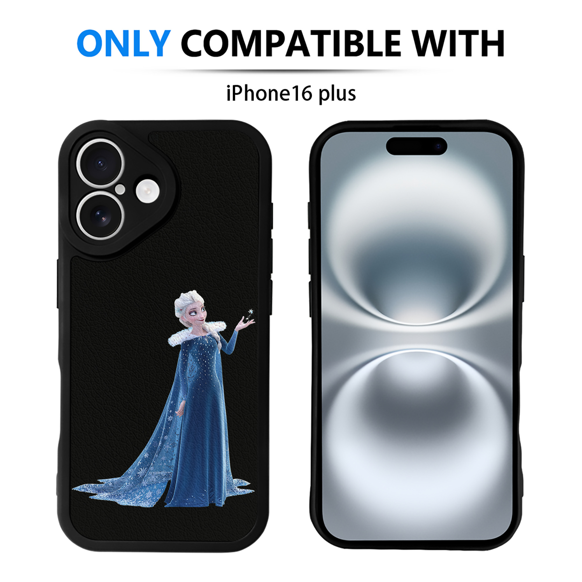 （画像用） アナと雪の女王 アンナ エルサ Frozen Anna Elsa 【iPhone 16シリーズ対応】シリコンスマホケース（レザー調） 材質：シリコン